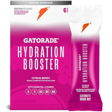 Gatorade Hydration Booster Electrolyte Drink Mix Citrus Berry, 6 Sticks Per Pack